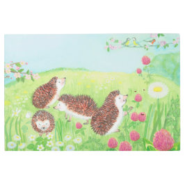 Impresión En Metal Cuatro pequeños erizos en la pradera