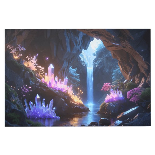 Impresión En Metal Cueva de Cristal con Cascada Mágica (Anverso)