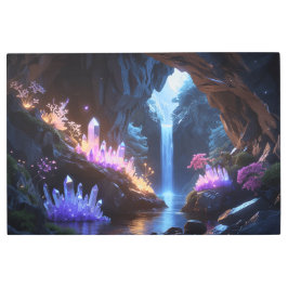 Impresión En Metal Cueva de Cristal con Cascada Mágica
