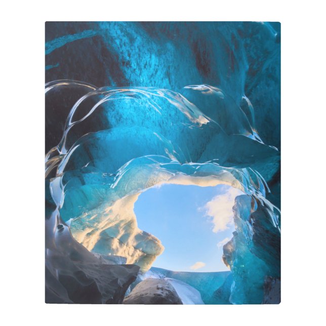 Impresión En Metal Cueva de cristal, Icefield Vatnajokull, Islandia m (Anverso)