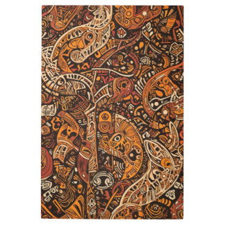 Impresión En Metal Cultural Tapestry African Tribal Fusion