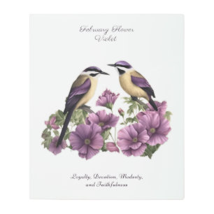 Impresión En Metal Cumpleaños Personalizado en Febrero Mes de Nacimie