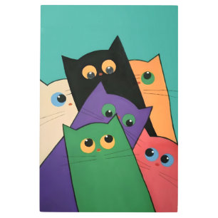 Impresión En Metal Curious Cats