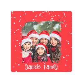 Impresión En Metal Cute Christmas Snow Family Photo