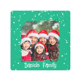 Impresión En Metal Cute Christmas Snow Family Photo