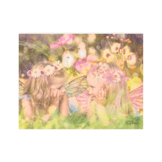 Impresión En Metal Cute Fairy Best Friends Fantasy Artwork (Anverso)