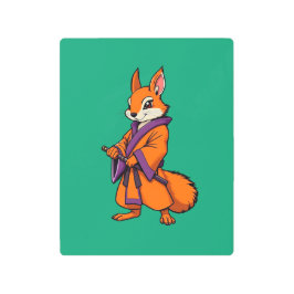 Impresión En Metal Cute Japanese Samurai Squirrel