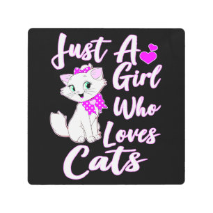 Impresión En Metal Cute Kitty Un Chica Que Ama Los Gatos