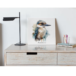 Impresión En Metal Cute Kookaburra en una sucursal, personalizado