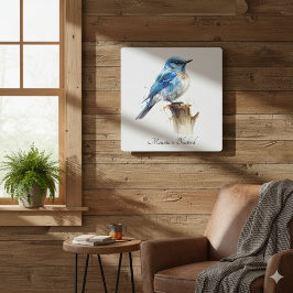 Impresión En Metal Cute Little Mountain Bluebird Watercolor, personal