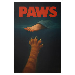 Impresión En Metal Cute Orange Tabby vs Human Foot