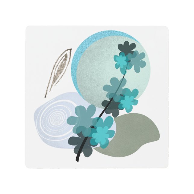 Impresión En Metal Cyan Boho (Anverso)