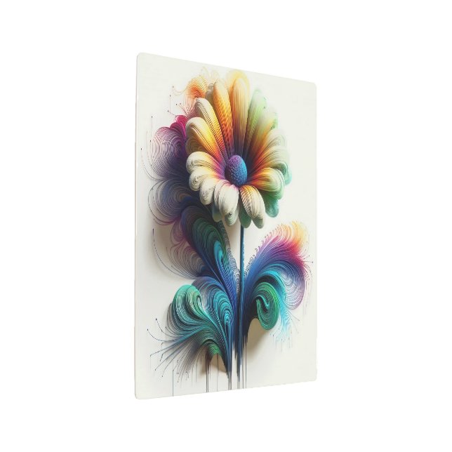 Impresión En Metal Daisitas abstractas en ondas electromagnéticas (3/4)