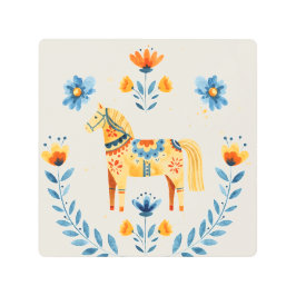 Impresión En Metal Dala horse