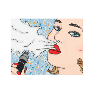 Impresión En Metal Dama de vaporización de estilo retro