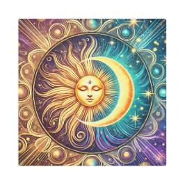 Impresión En Metal Danza eterna del sol y la luna