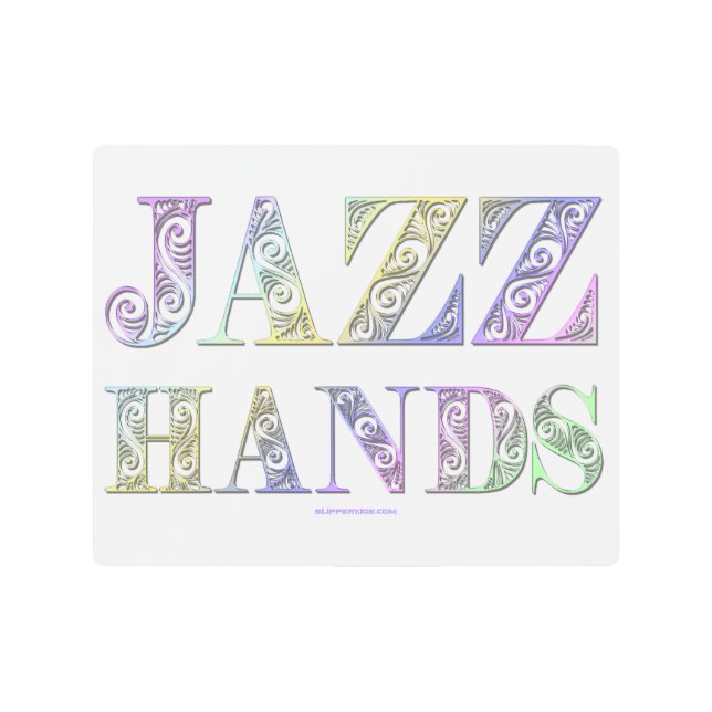 Impresión En Metal Danza musical de SlipperyJoe's Jazz Hands Broadway (Anverso)