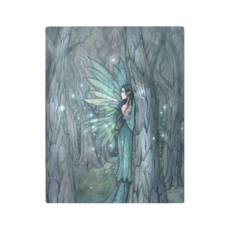 Impresión En Metal Dark Forest Fairy Mystical Fantasy Art
