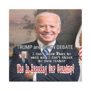 Impresión En Metal Debate sobre Trump y Biden