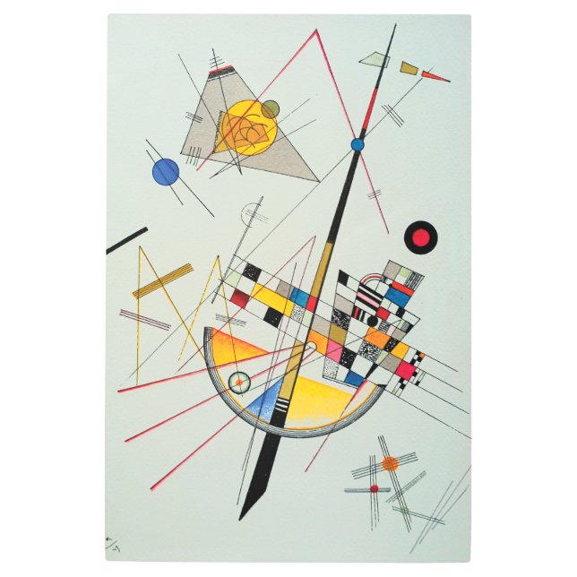 Impresión En Metal Delicada tensión de Wassily Kandinsky (Anverso)