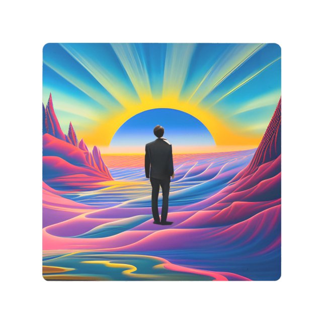 Impresión En Metal Desert Sunrise (Anverso)