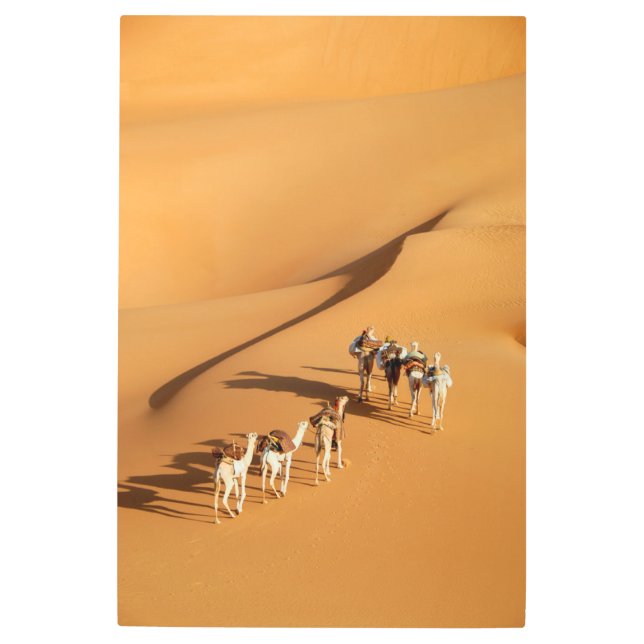 Impresión En Metal Deserts | Tuareg Walk with Camels (Anverso)