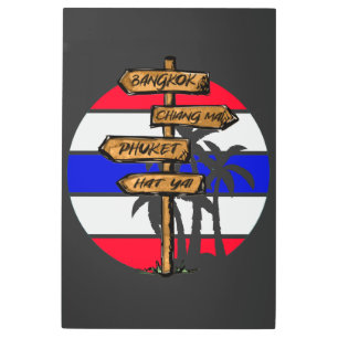 Impresión En Metal Destinos de Tailandia - Bangkok Chiang Mai Phuket