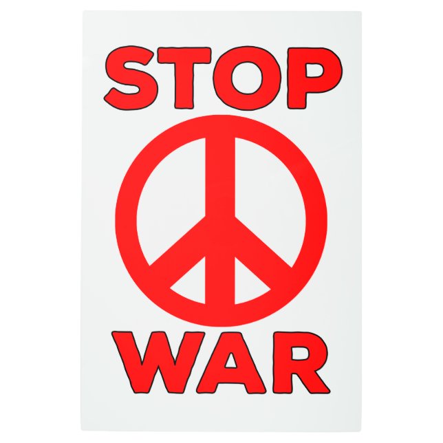 Impresión En Metal Detener la guerra (Anverso)