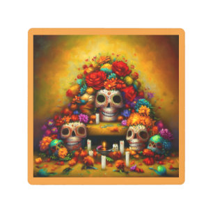 Impresión En Metal Día de los Muertos 1