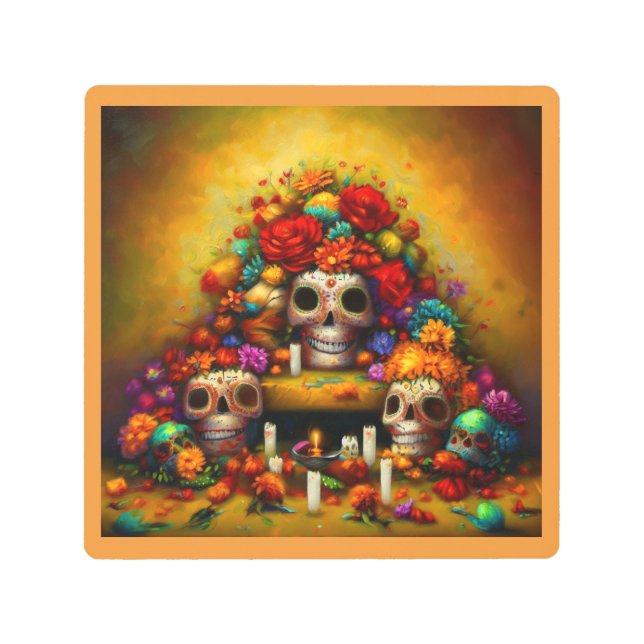 Impresión En Metal Día de los Muertos 1 (Anverso)