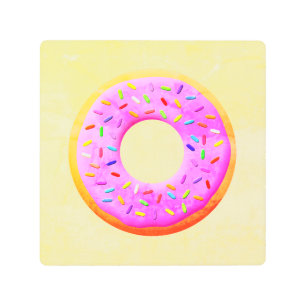 Impresión En Metal Dibujo de burro con salpicaduras