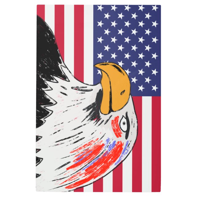 Impresión En Metal Dibujo estadounidense de un águila (Anverso)