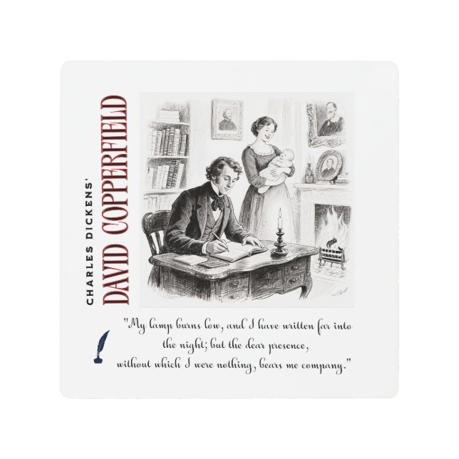 Impresión En Metal Dickens' David Copperfield Art Quote about Agnes (Anverso)