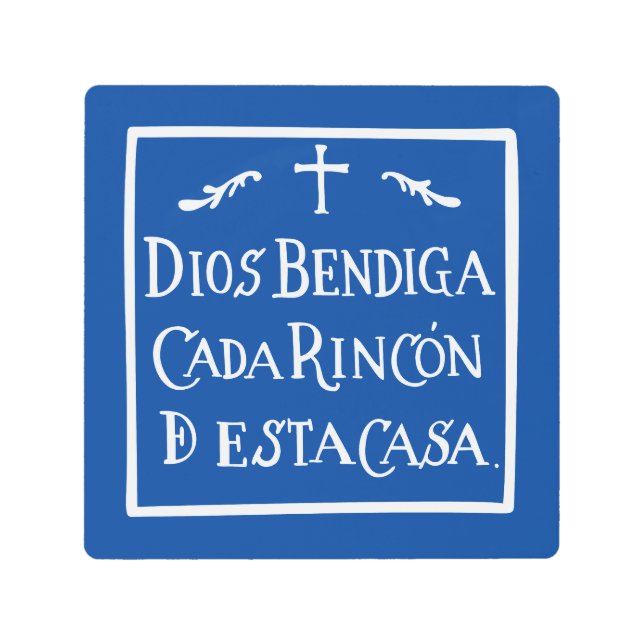 Impresión En Metal Dios bendiga cada rincón (Anverso)