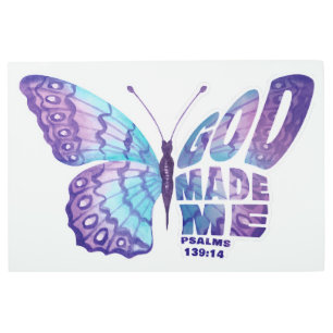 Impresión En Metal DIOS Me Hizo Salmos 139:14 Mujeres y Chicas Cristi