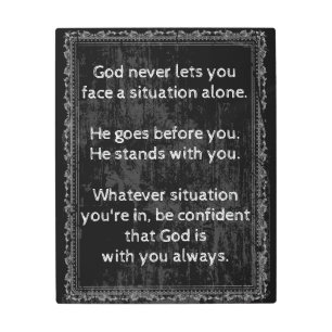 Impresión En Metal Dios siempre está contigo, nunca estás solo