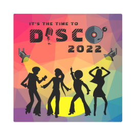 Impresión En Metal Discoteca, pista de baile, retro, multicolor