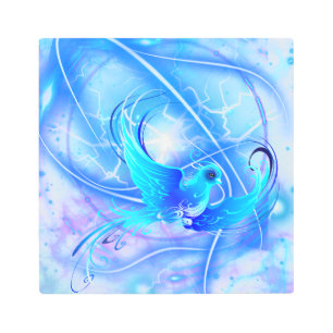 Impresión En Metal Diseño abstracto de vuelo de aves