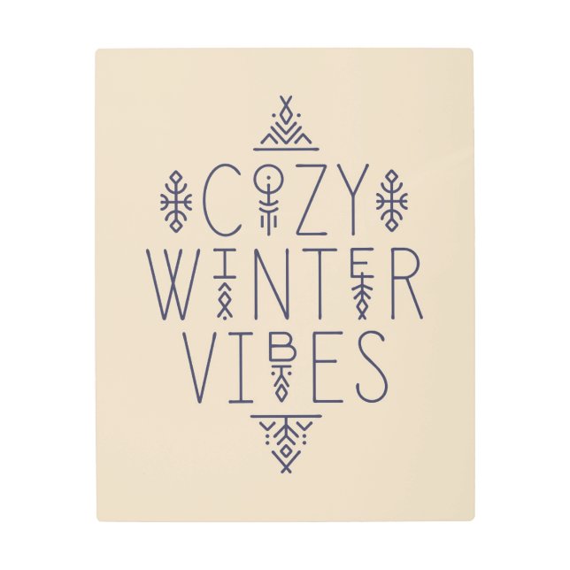 Impresión En Metal Diseño acogedor de vibraciones de invierno (Anverso)