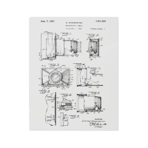 Impresión En Metal Diseño de cámaras fotográficas de películas antigu