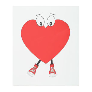 Impresión En Metal Diseño de caracteres de amor de la forma del coraz