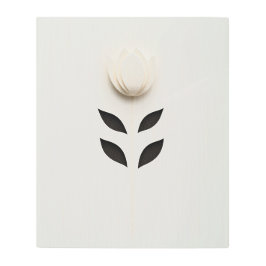 Impresión En Metal Diseño de flores blancas