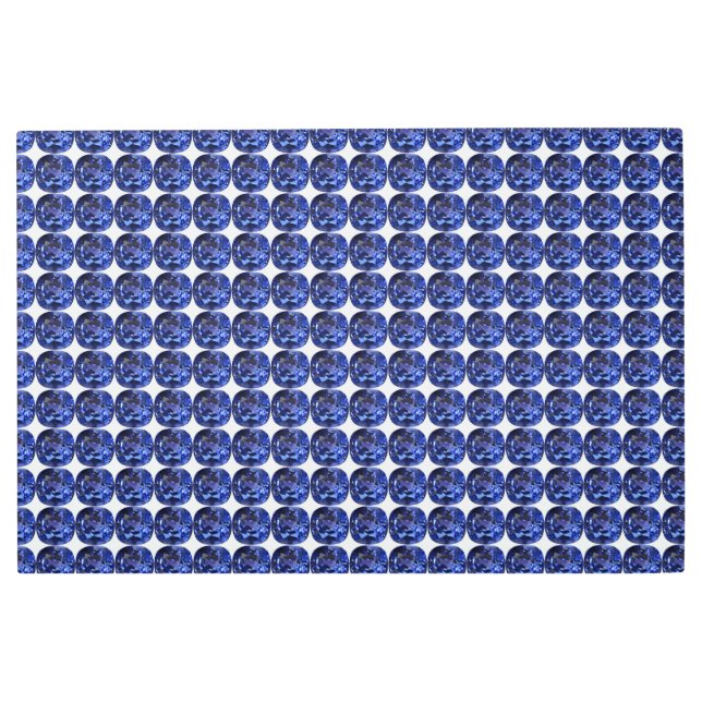 Impresión En Metal Diseño de patrones de zafiro azul (Anverso)