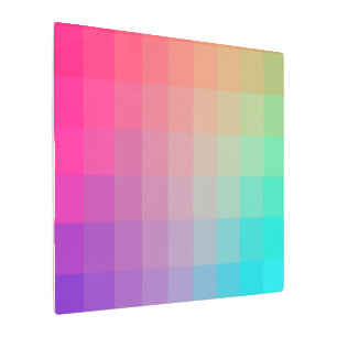 Impresión En Metal Diseño degradado de colores arcoiris coloridos