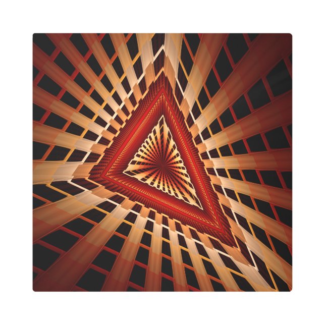 Impresión En Metal Diseño gráfico fractal moderno de 3D Fantasy Netwo (Anverso)