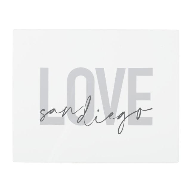 Impresión En Metal Diseño minimo, moderno, urbano y fresco Amor San D (Anverso)