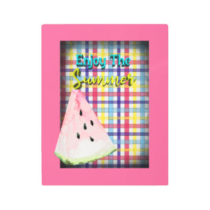 Impresión En Metal Disfruta del verano: sandía y plátano acuático