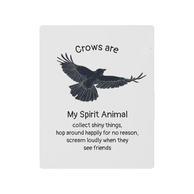 Impresión En Metal Diversión cruza el espíritu de pájaro Humor animal (Anverso)