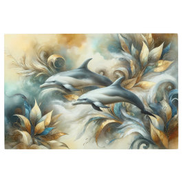 Impresión En Metal Dolphins Golden Botanscape
