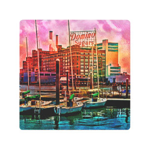 Impresión En Metal Dominó los azúcares al amanecer, Baltimore, Maryla